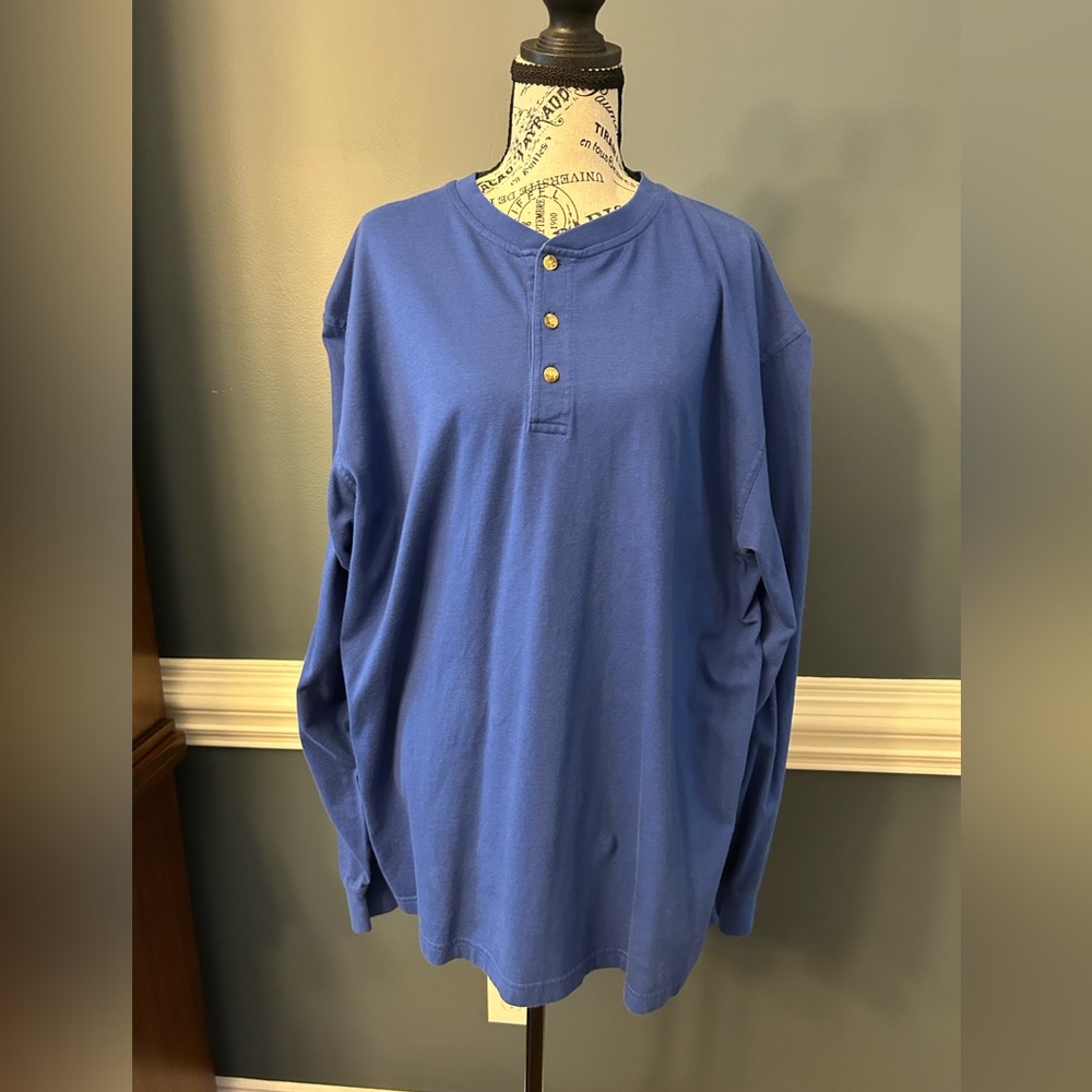 L.L. Bean Men's Royal Blue Long-Sleeve Henley